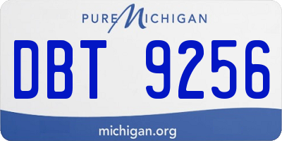MI license plate DBT9256