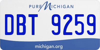 MI license plate DBT9259