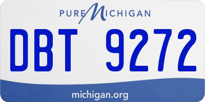 MI license plate DBT9272