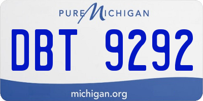 MI license plate DBT9292