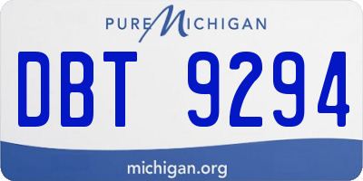 MI license plate DBT9294