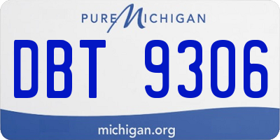 MI license plate DBT9306