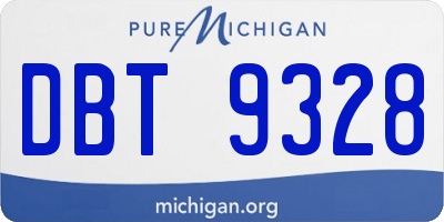 MI license plate DBT9328