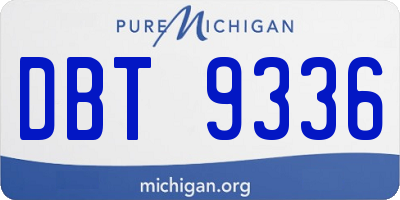 MI license plate DBT9336