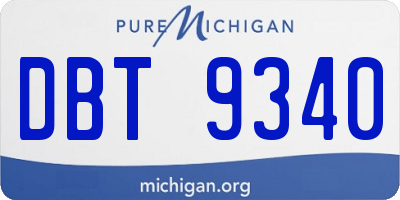 MI license plate DBT9340