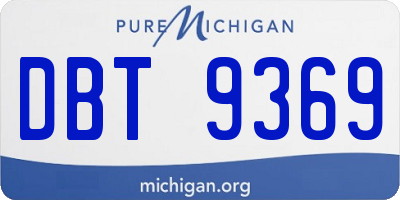 MI license plate DBT9369