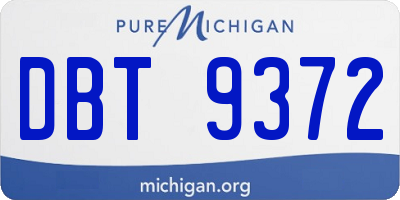 MI license plate DBT9372