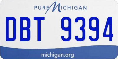 MI license plate DBT9394
