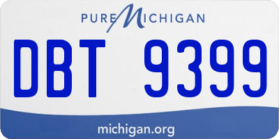 MI license plate DBT9399