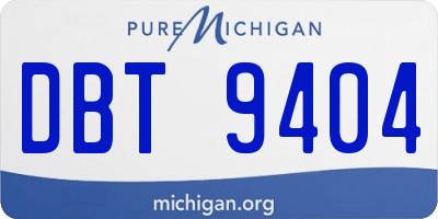 MI license plate DBT9404