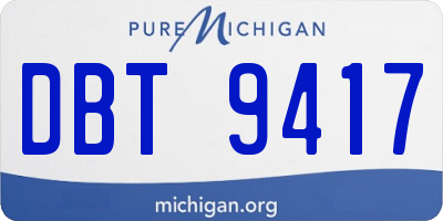 MI license plate DBT9417
