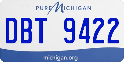 MI license plate DBT9422