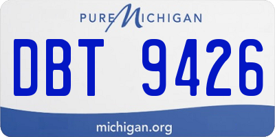 MI license plate DBT9426