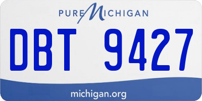 MI license plate DBT9427