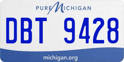 MI license plate DBT9428