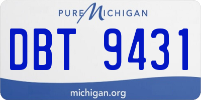 MI license plate DBT9431