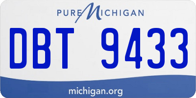 MI license plate DBT9433