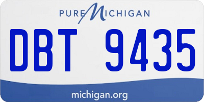 MI license plate DBT9435