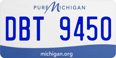 MI license plate DBT9450