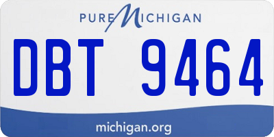 MI license plate DBT9464