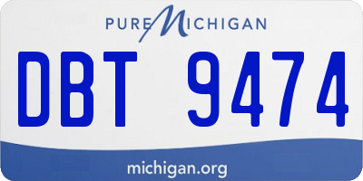 MI license plate DBT9474