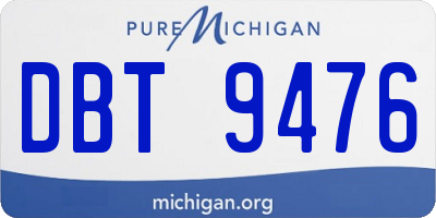 MI license plate DBT9476