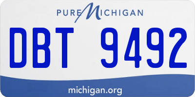 MI license plate DBT9492