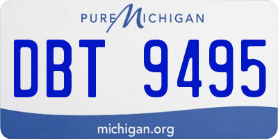 MI license plate DBT9495