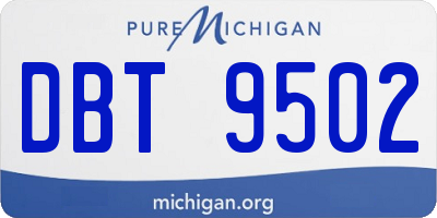 MI license plate DBT9502