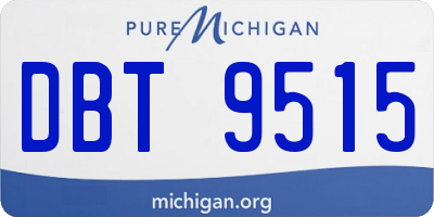 MI license plate DBT9515
