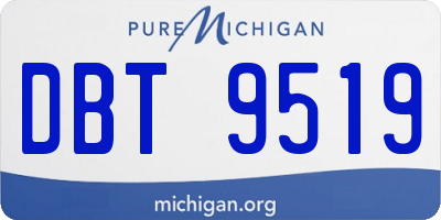 MI license plate DBT9519