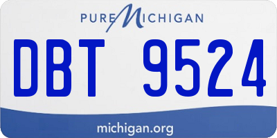 MI license plate DBT9524