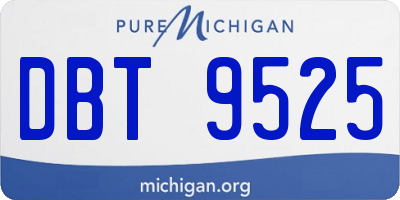 MI license plate DBT9525