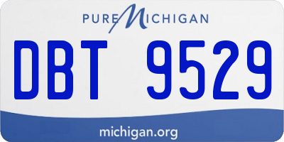 MI license plate DBT9529