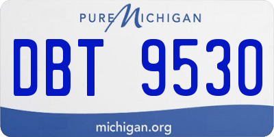 MI license plate DBT9530