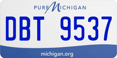 MI license plate DBT9537
