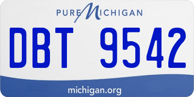 MI license plate DBT9542