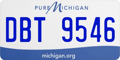MI license plate DBT9546