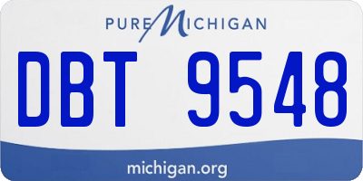MI license plate DBT9548
