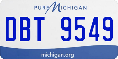 MI license plate DBT9549