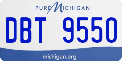 MI license plate DBT9550