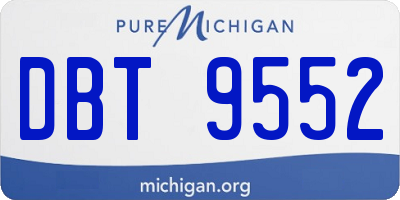 MI license plate DBT9552