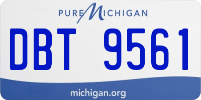 MI license plate DBT9561
