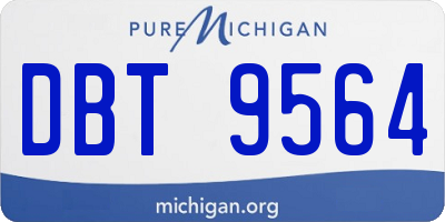 MI license plate DBT9564