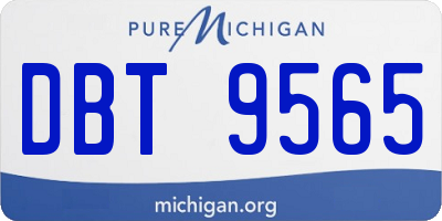 MI license plate DBT9565