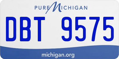 MI license plate DBT9575