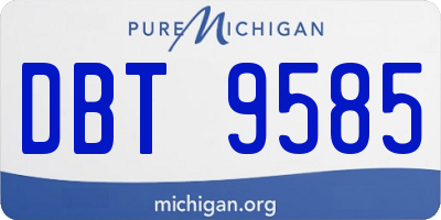 MI license plate DBT9585