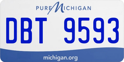 MI license plate DBT9593