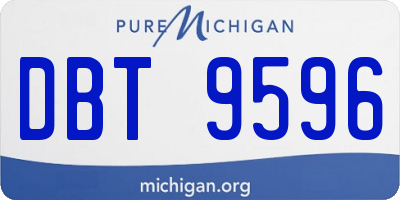 MI license plate DBT9596