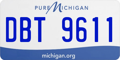 MI license plate DBT9611